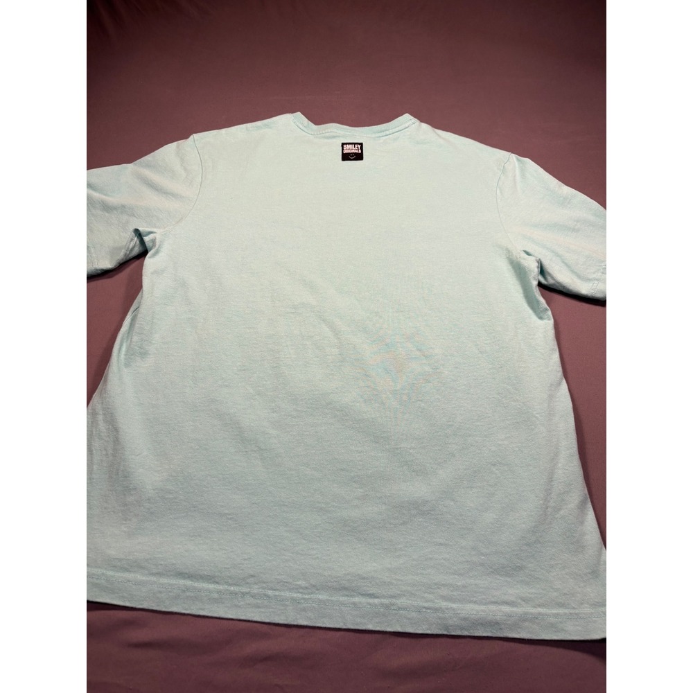 Smiley x HM The Original Smiley Graphic T-Shirt Teal Turquoise Womens Medium - Picture 2 of 9